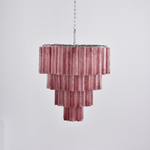 Serava Cascade Glass Chandelier – Modern Murano-Inspired Pendant Light for Dining Room and Foyer