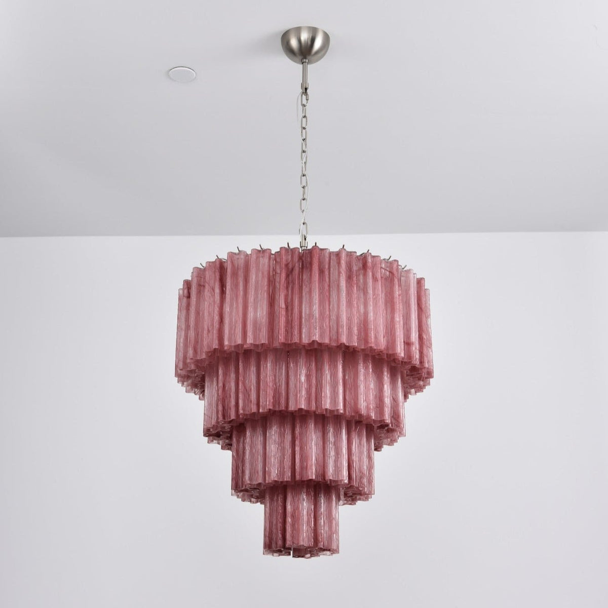 Serava Cascade Glass Chandelier – Modern Murano-Inspired Pendant Light for Dining Room and Foyer
