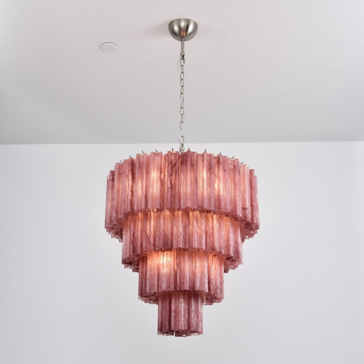 Serava Cascade Glass Chandelier – Modern Murano-Inspired Pendant Light for Dining Room and Foyer