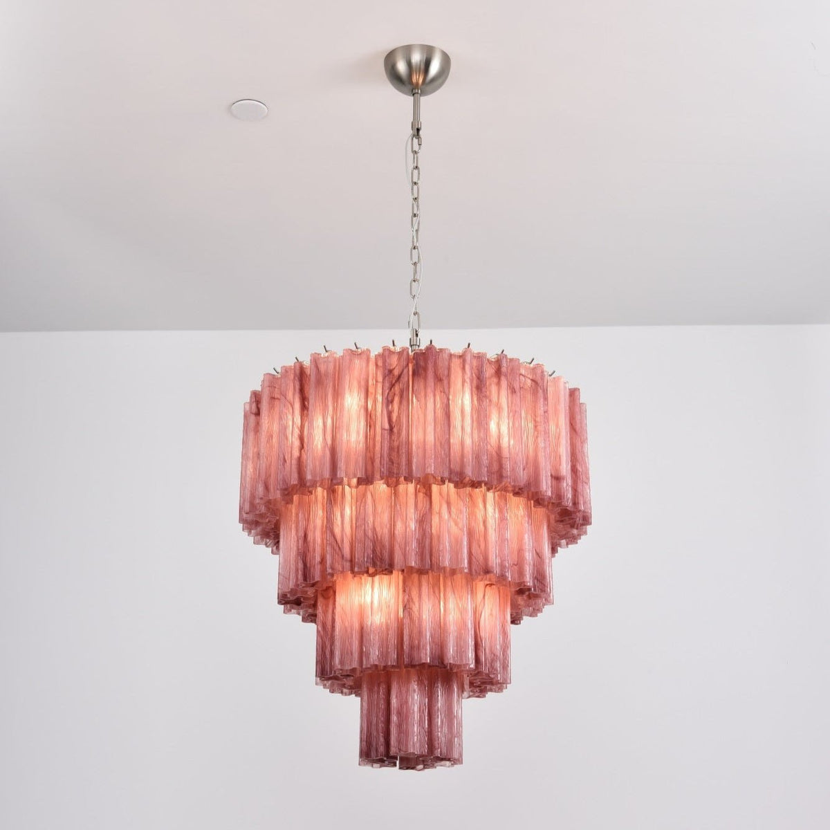 Serava Cascade Glass Chandelier – Modern Murano-Inspired Pendant Light for Dining Room and Foyer