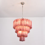 Serava Cascade Glass Chandelier – Modern Murano-Inspired Pendant Light for Dining Room and Foyer