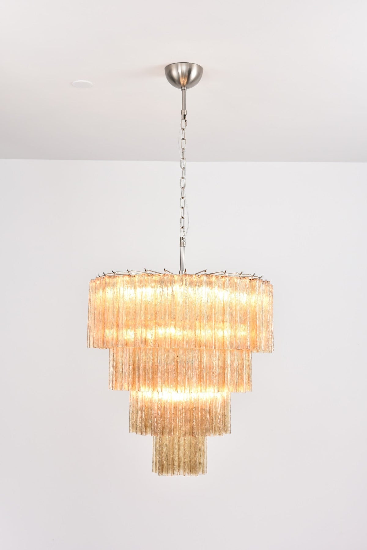 Serava Cascade Glass Chandelier – Modern Murano-Inspired Pendant Light for Dining Room and Foyer