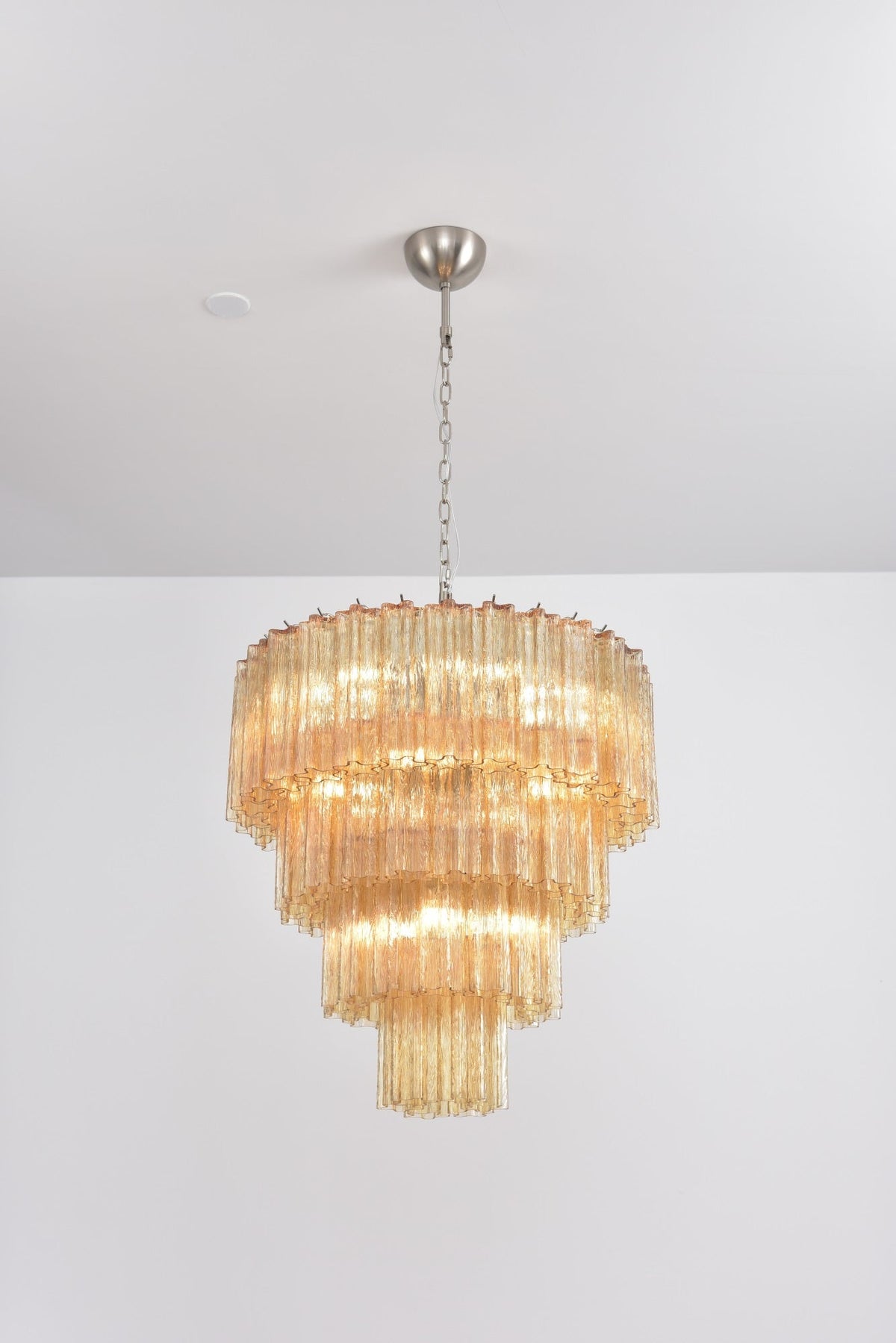 Serava Cascade Glass Chandelier – Modern Murano-Inspired Pendant Light for Dining Room and Foyer