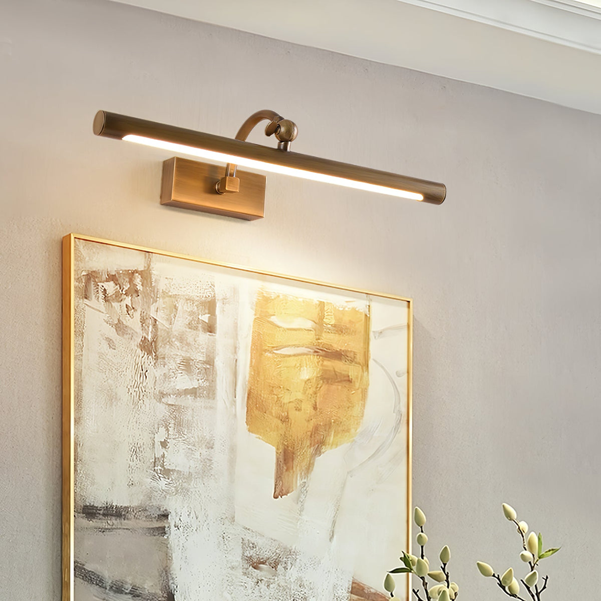 Serelune Pivot Vanity Wall Light – Antique Brass LED Sconce