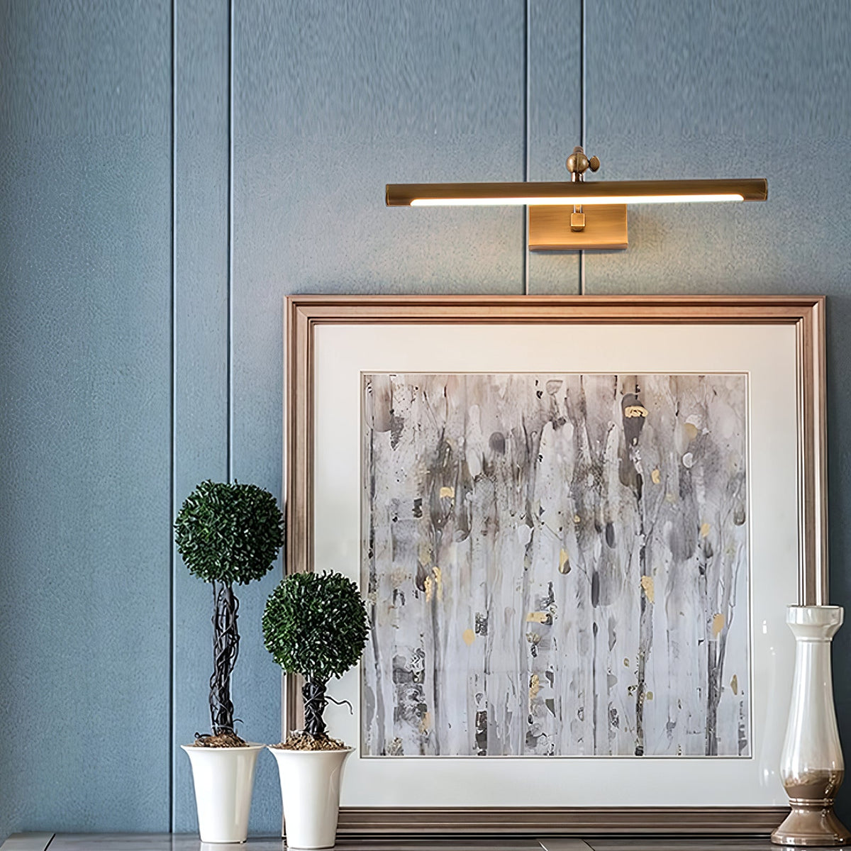 Serelune Pivot Vanity Wall Light – Antique Brass LED Sconce