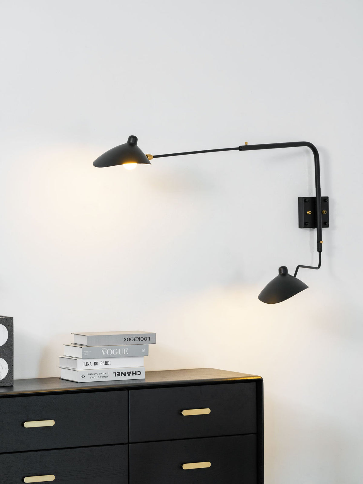 Sculptural Multi-Arm Spider Wall Sconce in Black or White