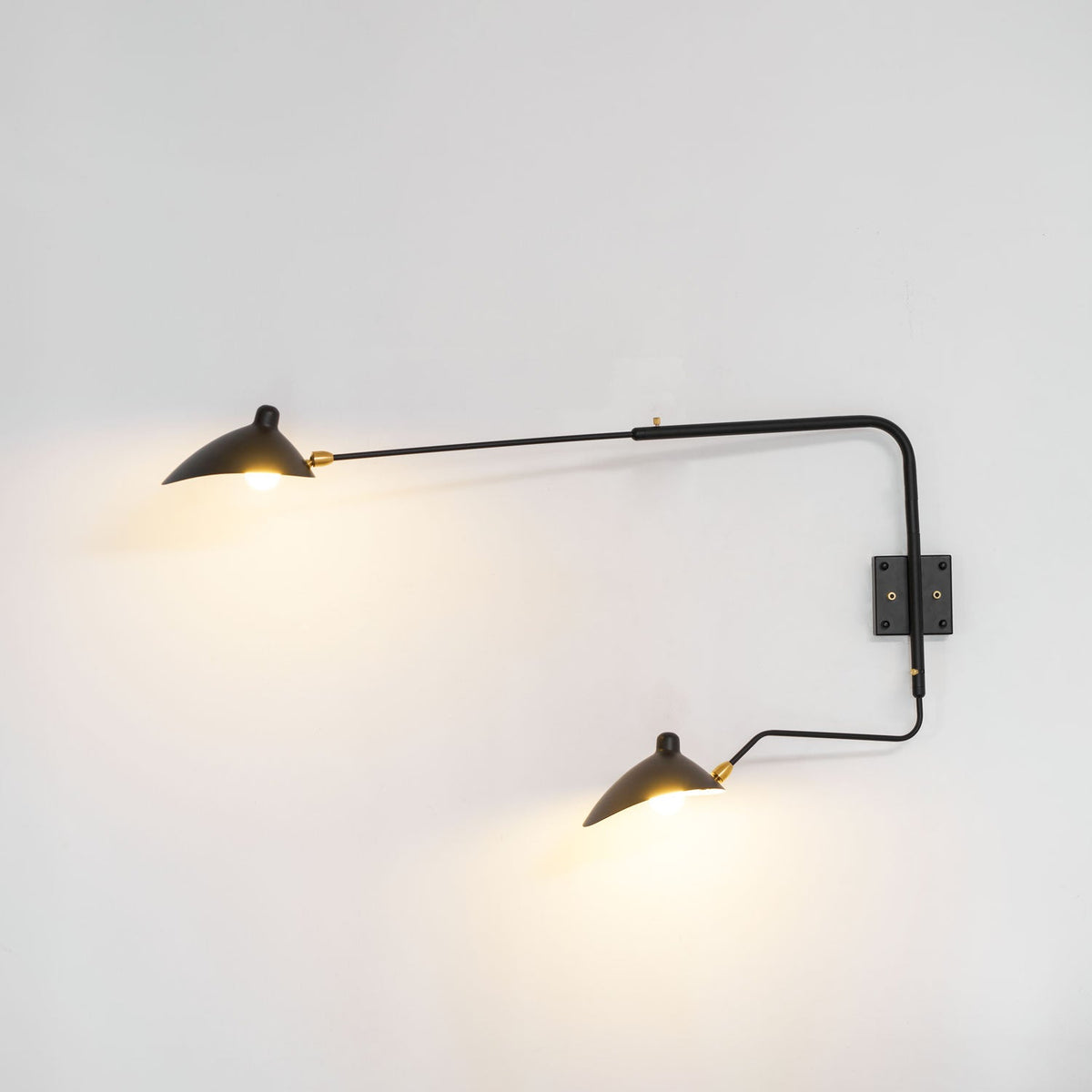 Sculptural Multi-Arm Spider Wall Sconce in Black or White