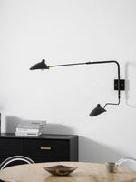 Sculptural Multi-Arm Spider Wall Sconce in Black or White