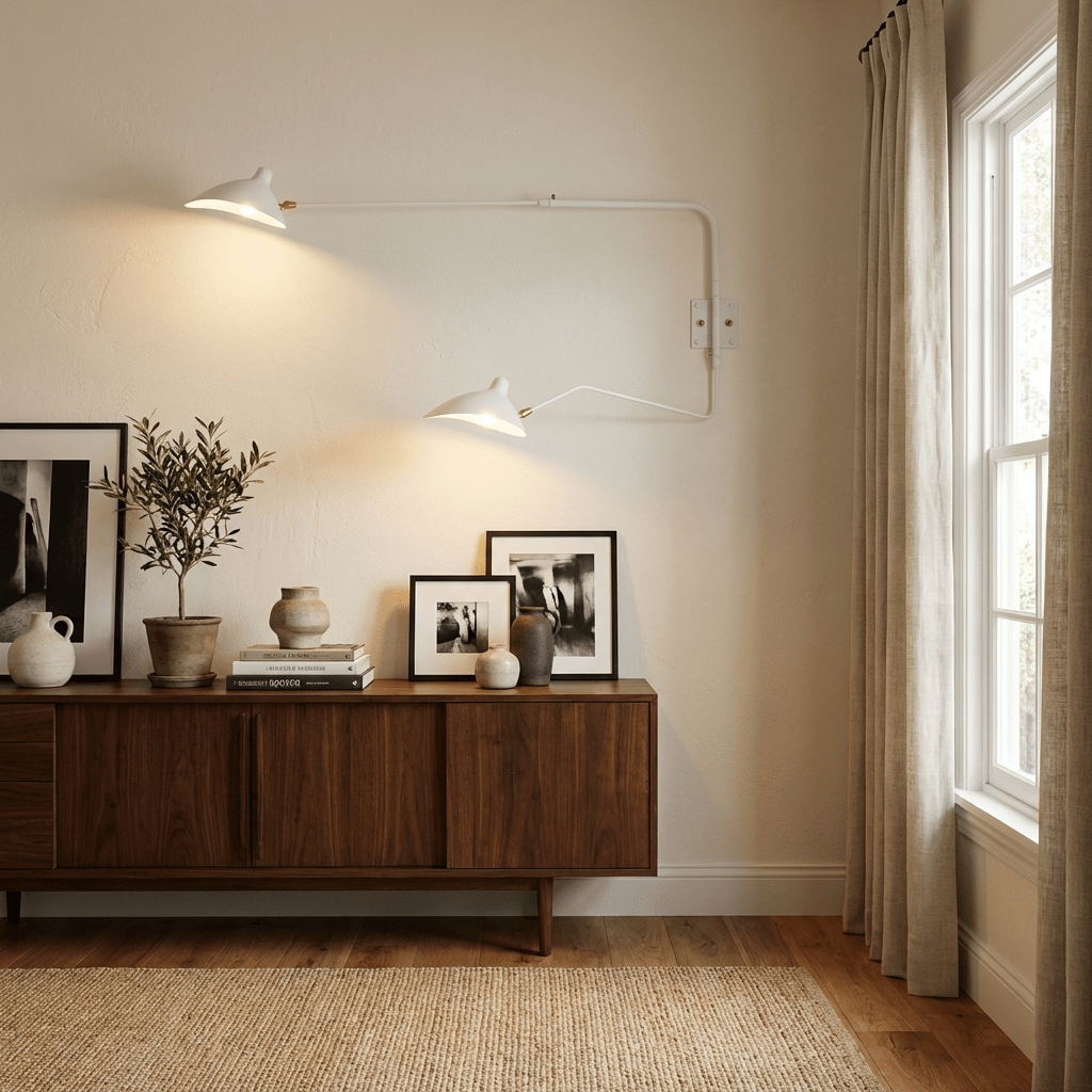 Sculptural Multi-Arm Spider Wall Sconce in Black or White