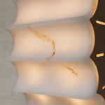 Serra Tiered Alabaster Wall Sconce – Hand-Carved Stone LED Light