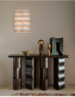 Serra Tiered Alabaster Wall Sconce – Hand-Carved Stone LED Light