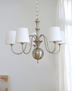 Shabby Chrome Glass Chandelier for Modern Dining Room and Living Room
