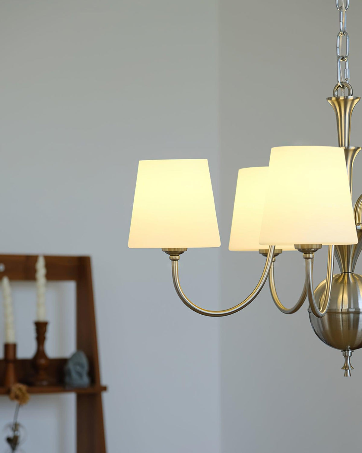 Shabby Chrome Glass Chandelier for Modern Dining Room and Living Room