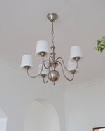 Shabby Chrome Glass Chandelier for Modern Dining Room and Living Room