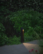 Shadow Peak Outdoor Bollard Light — Sculptural LED Path Light in Stainless Steel