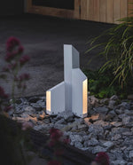 Shadow Peak Outdoor Bollard Light — Sculptural LED Path Light in Stainless Steel