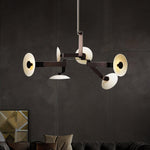 Sheba Classical Four-Arm LED Chandelier in Matte Black Iron
