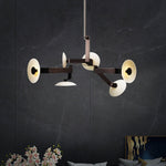 Sheba Classical Four-Arm LED Chandelier in Matte Black Iron