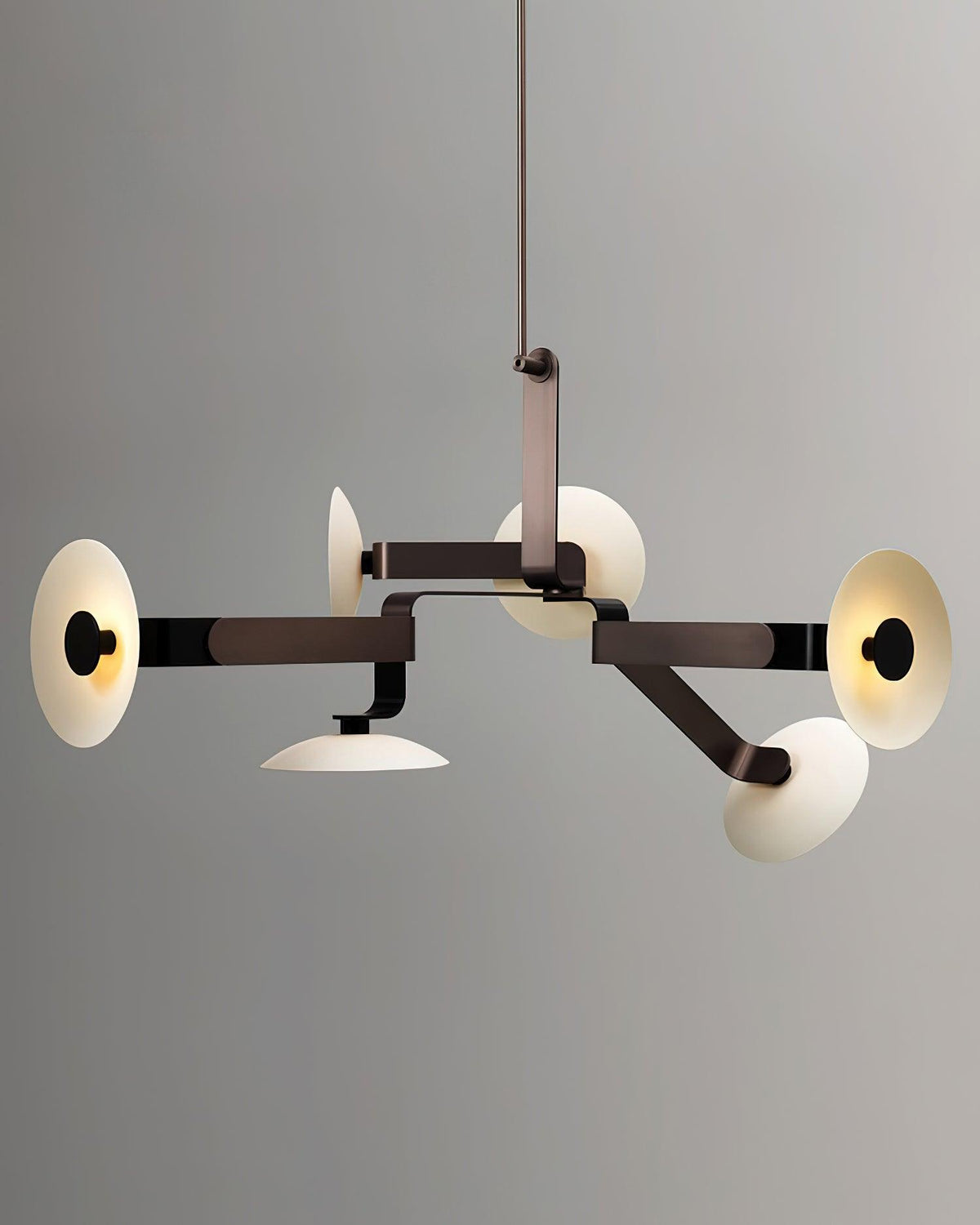 Sheba Classical Four-Arm LED Chandelier in Matte Black Iron