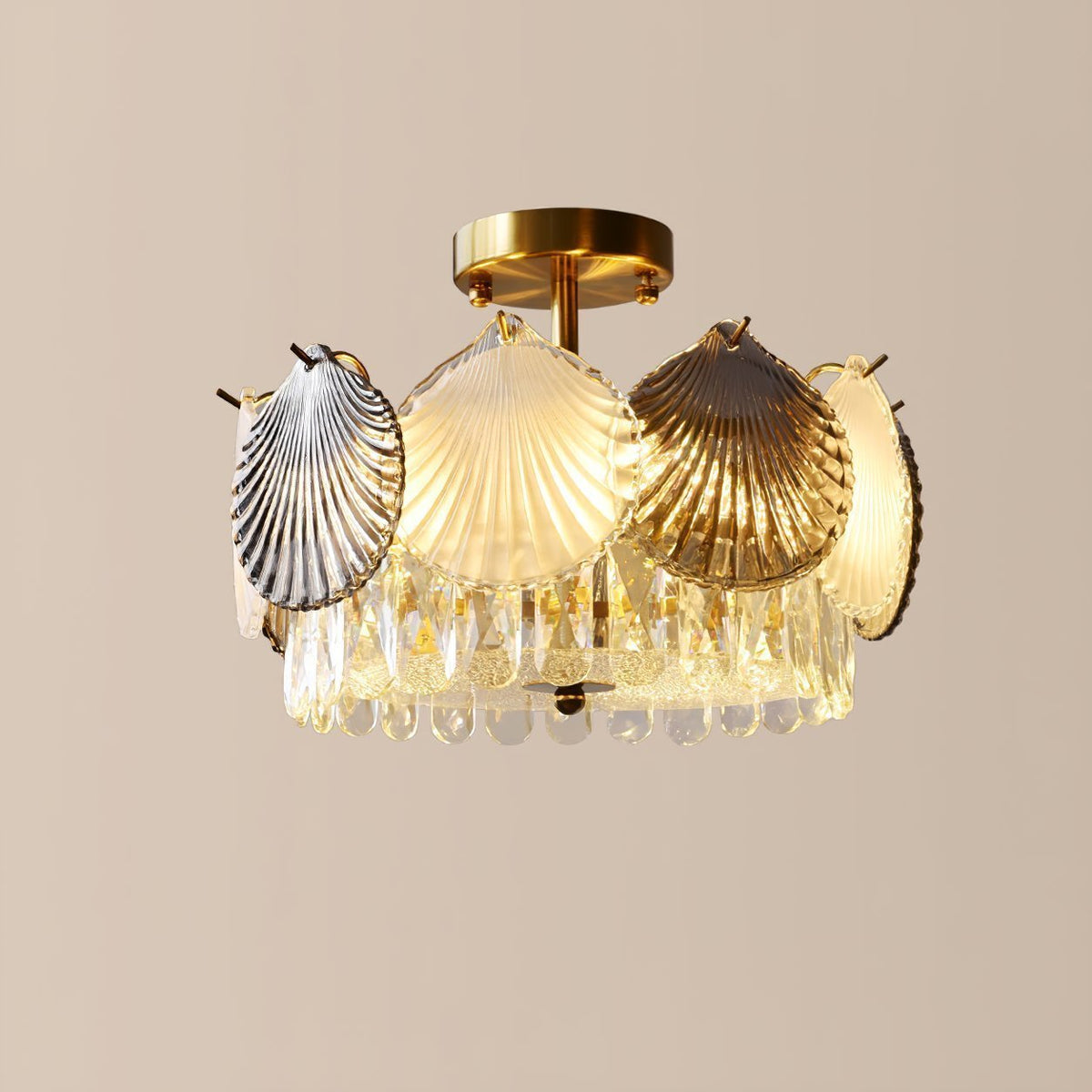 Shell Crystal Ceiling Lamp