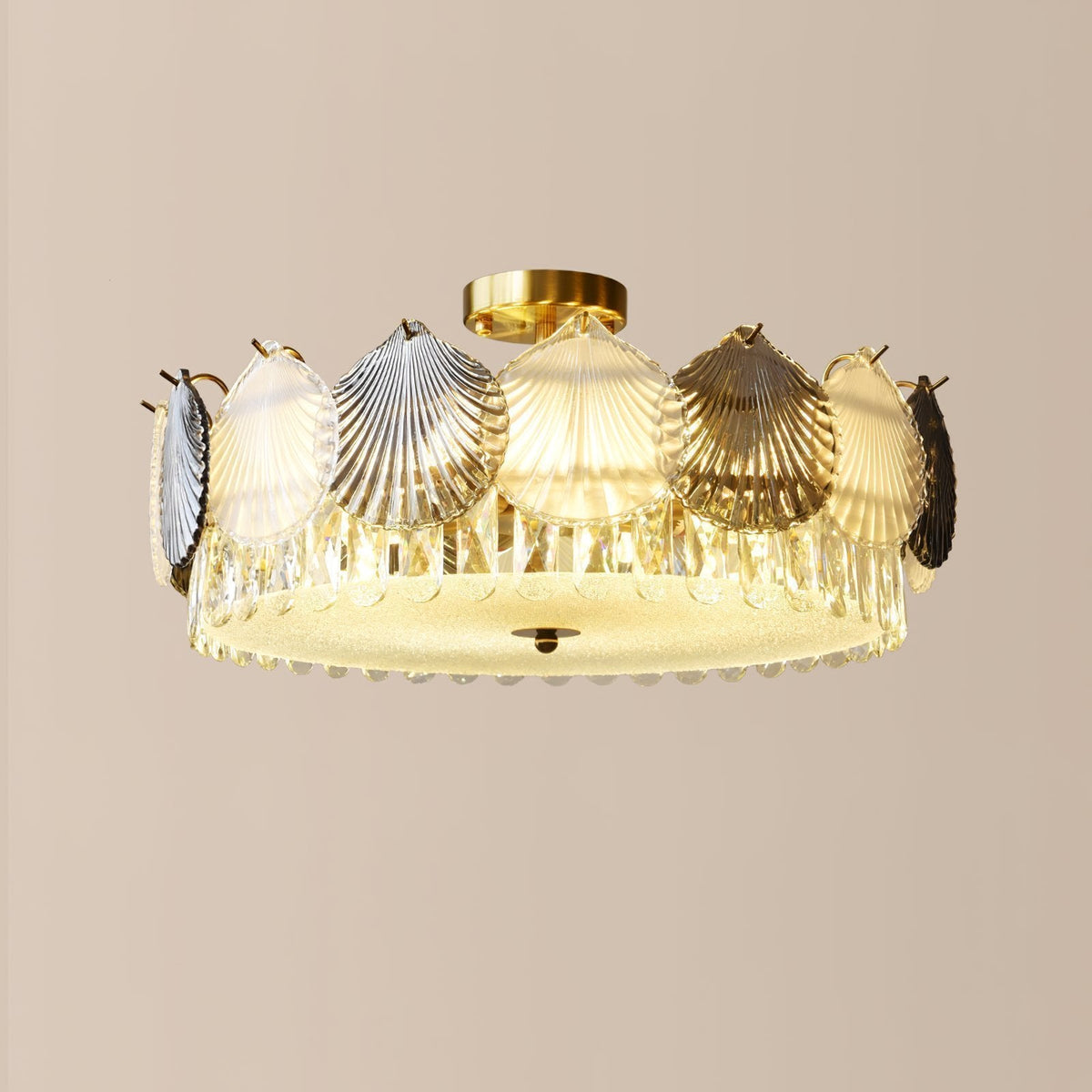 Shell Crystal Ceiling Lamp
