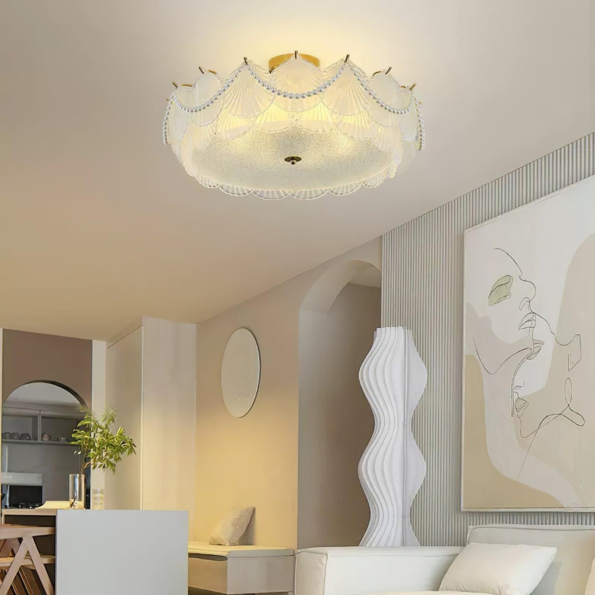 shell-glass-ceiling-lamp