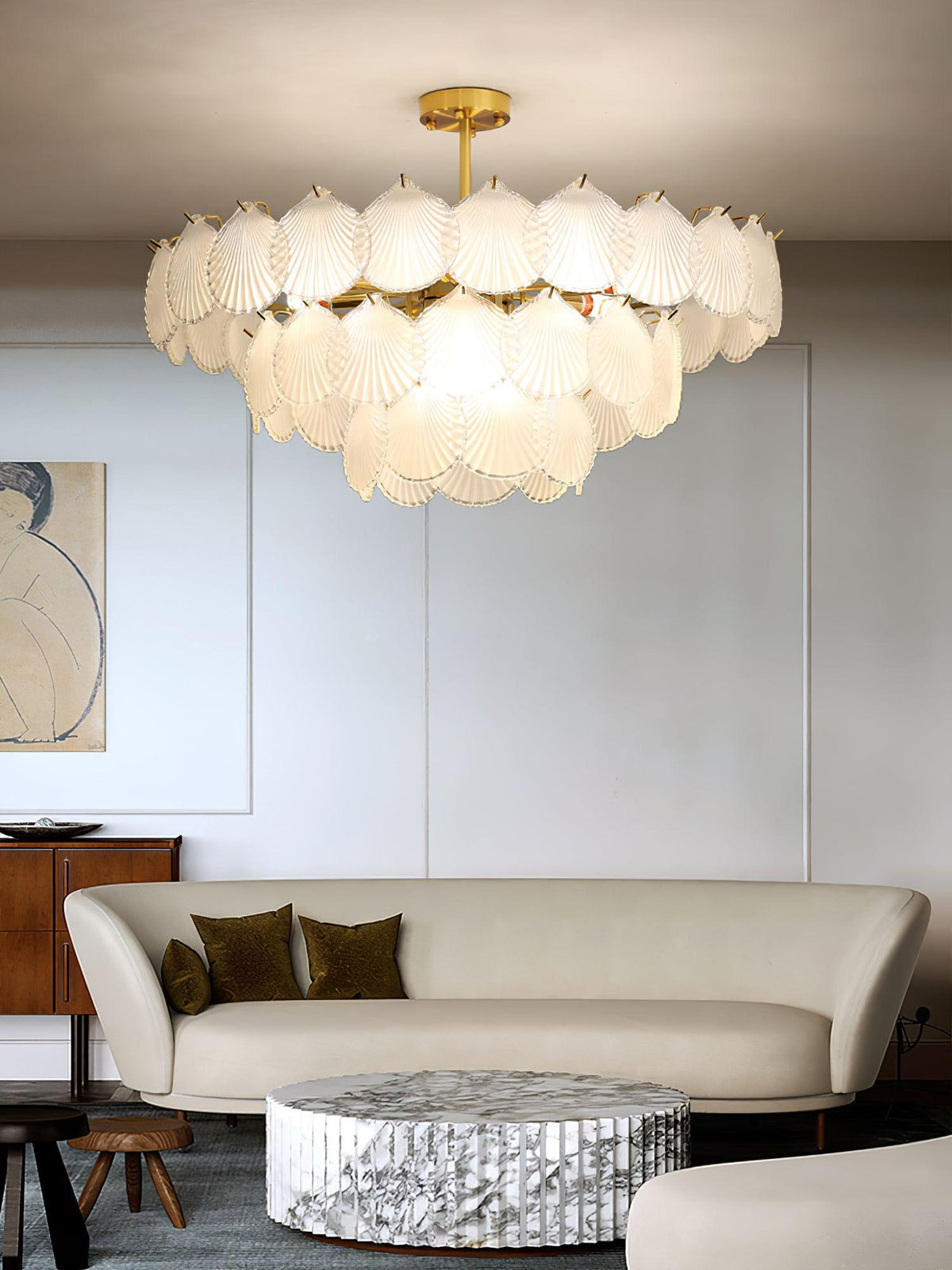 shell-glass-chandelier