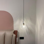 Shell Mini Pendant Swag Light — Plug-In Brass & Hand-Blown Glass Pendant