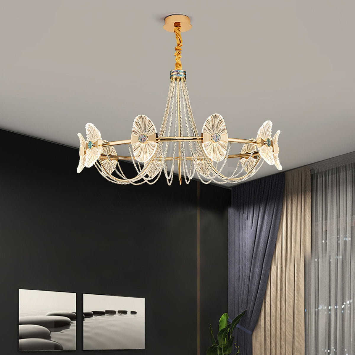 Shell Round Chandelier