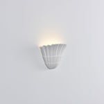 Shella Sculptural Wall Sconce in White Plaster for Modern Interiors