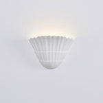 Shella Sculptural Wall Sconce in White Plaster for Modern Interiors