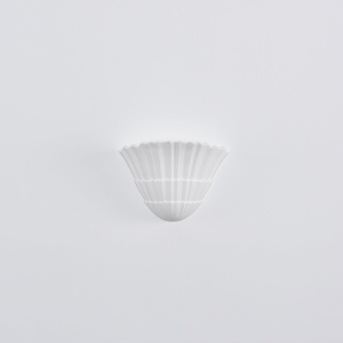 Shella Sculptural Wall Sconce in White Plaster for Modern Interiors