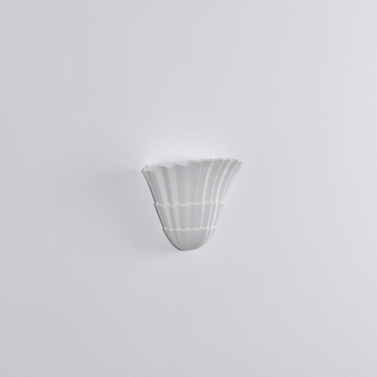 Shella Sculptural Wall Sconce in White Plaster for Modern Interiors