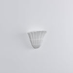 Shella Sculptural Wall Sconce in White Plaster for Modern Interiors