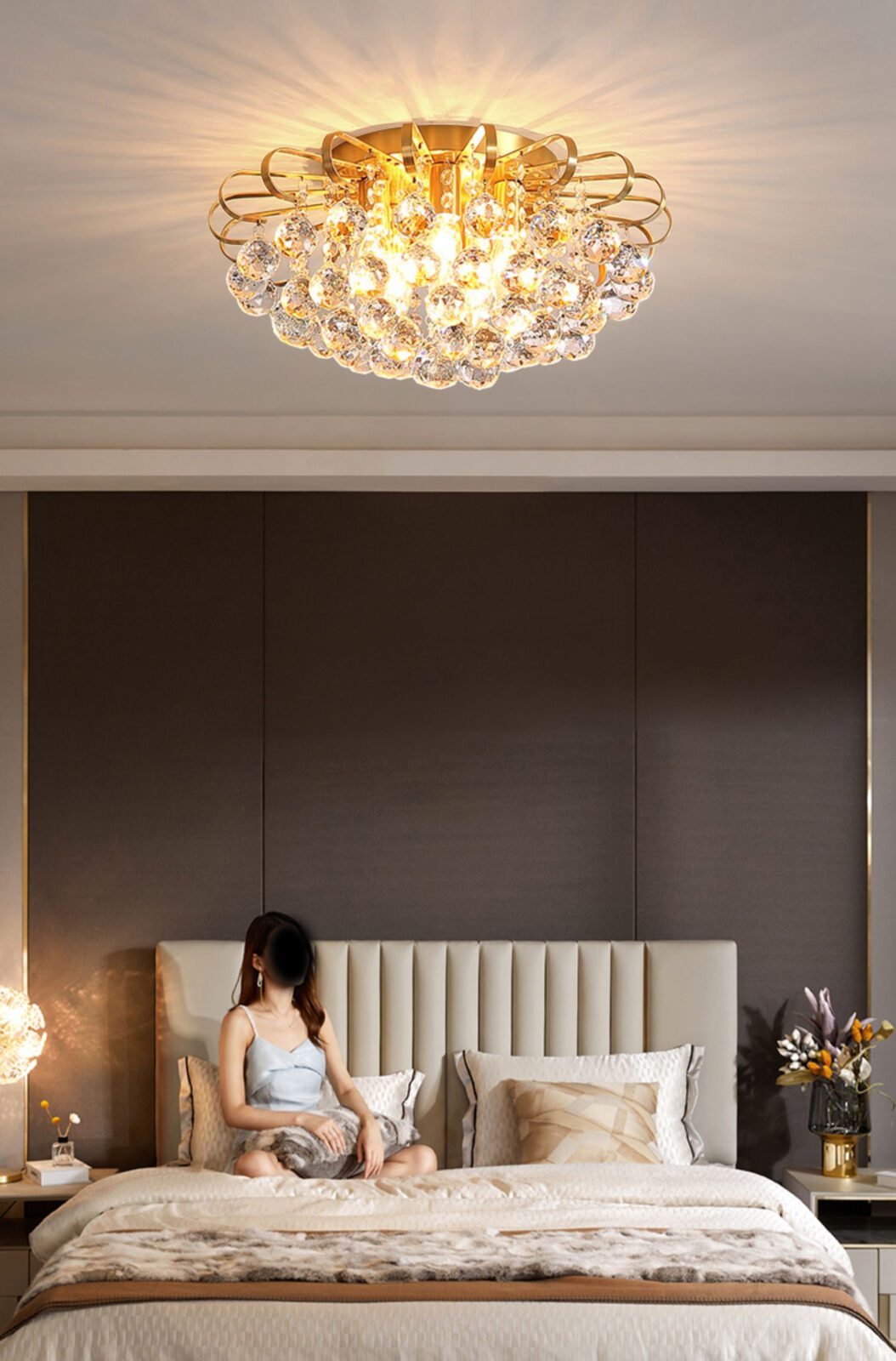 Shining Crystal Ball Ceiling Lamp