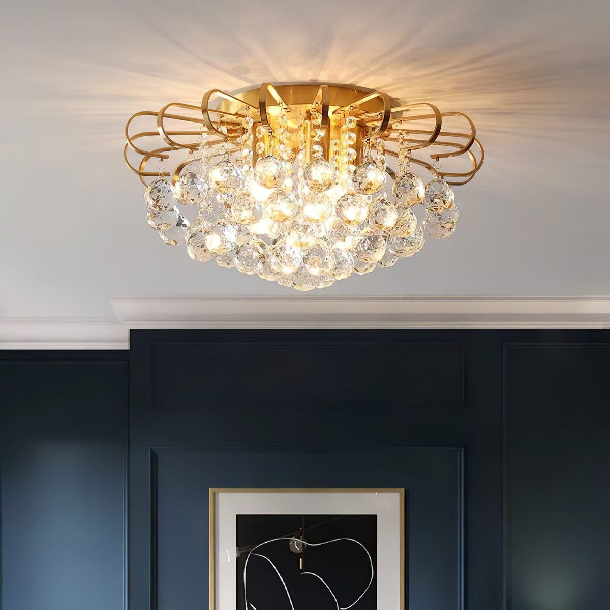 Shining Crystal Ball Ceiling Lamp
