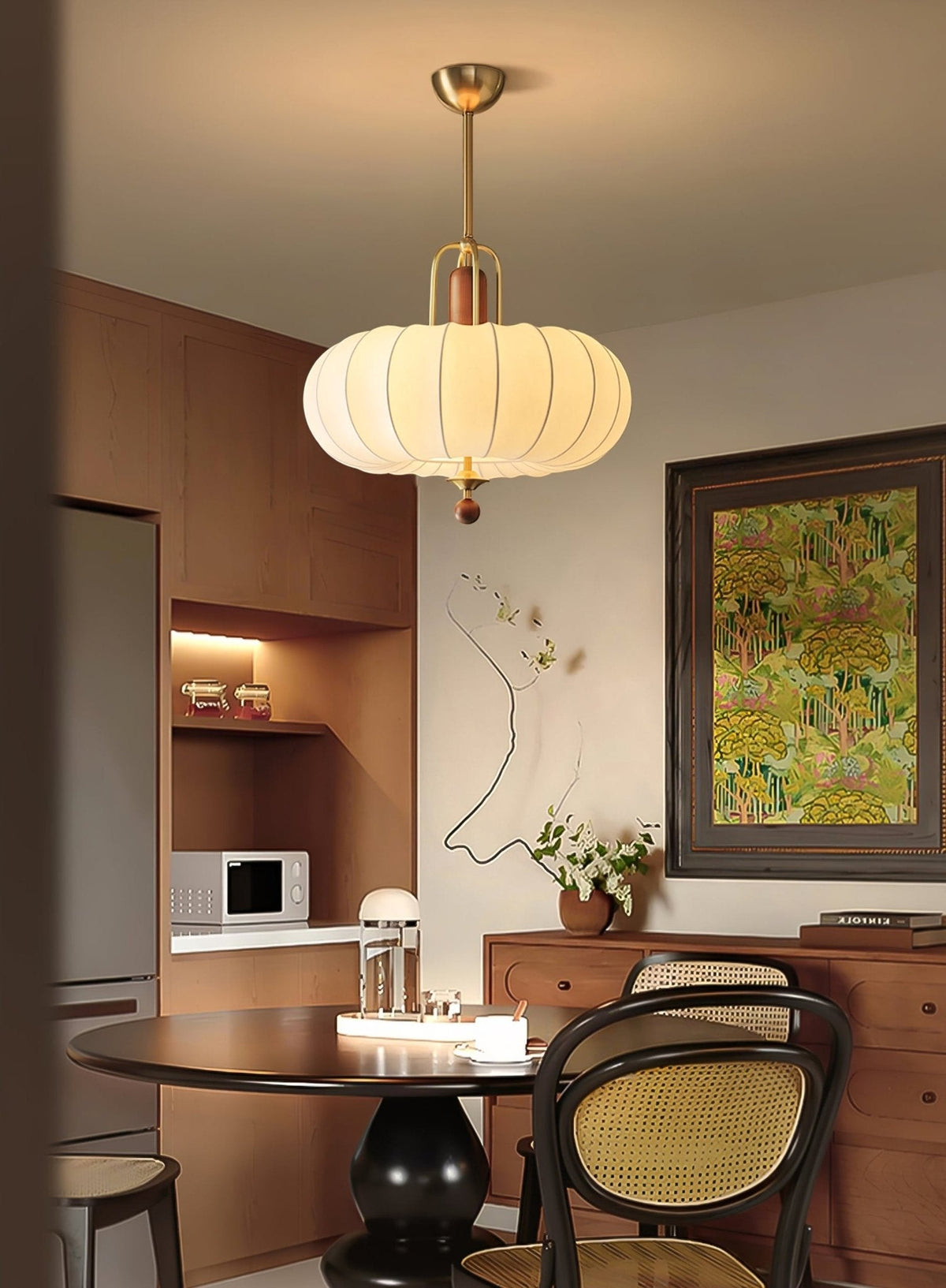 Silka Pendant Light – Modern Silk Cocoon Shade, Designer Ceiling Lamp