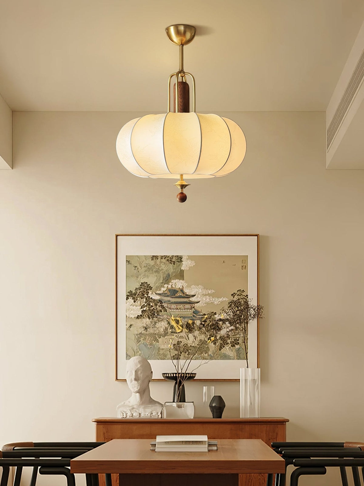 Silka Pendant Light – Modern Silk Cocoon Shade, Designer Ceiling Lamp