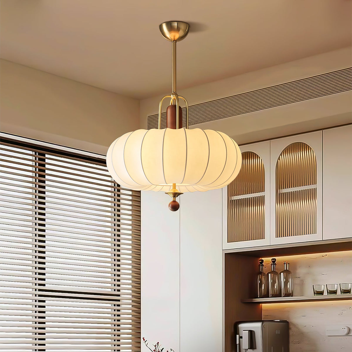 Silka Pendant Light – Modern Silk Cocoon Shade, Designer Ceiling Lamp