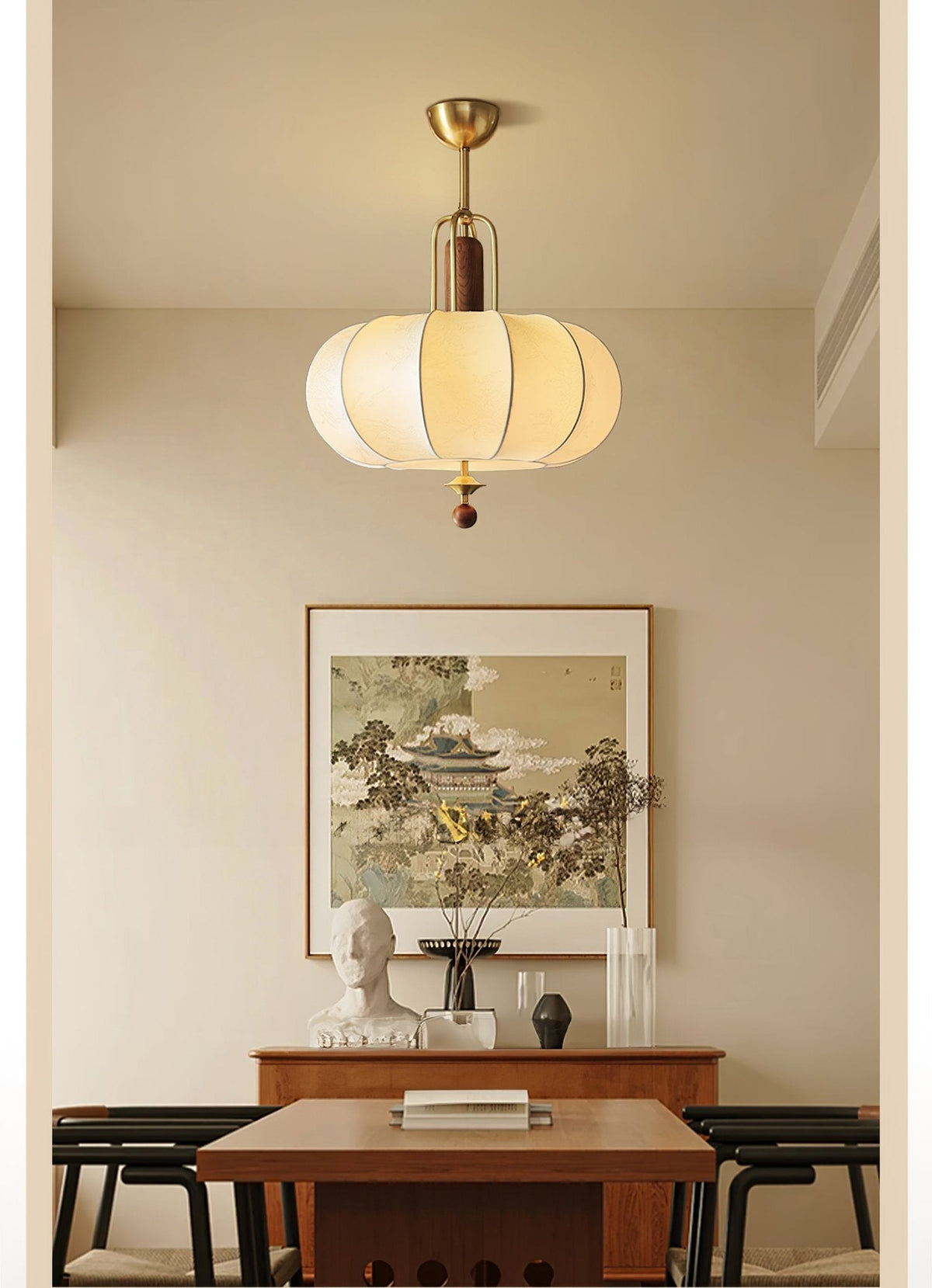 Silka Pendant Light – Modern Silk Cocoon Shade, Designer Ceiling Lamp