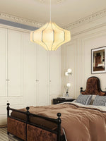 Silken Aura Silk Pendant Light – Handcrafted Modern Lantern for Dining & Living