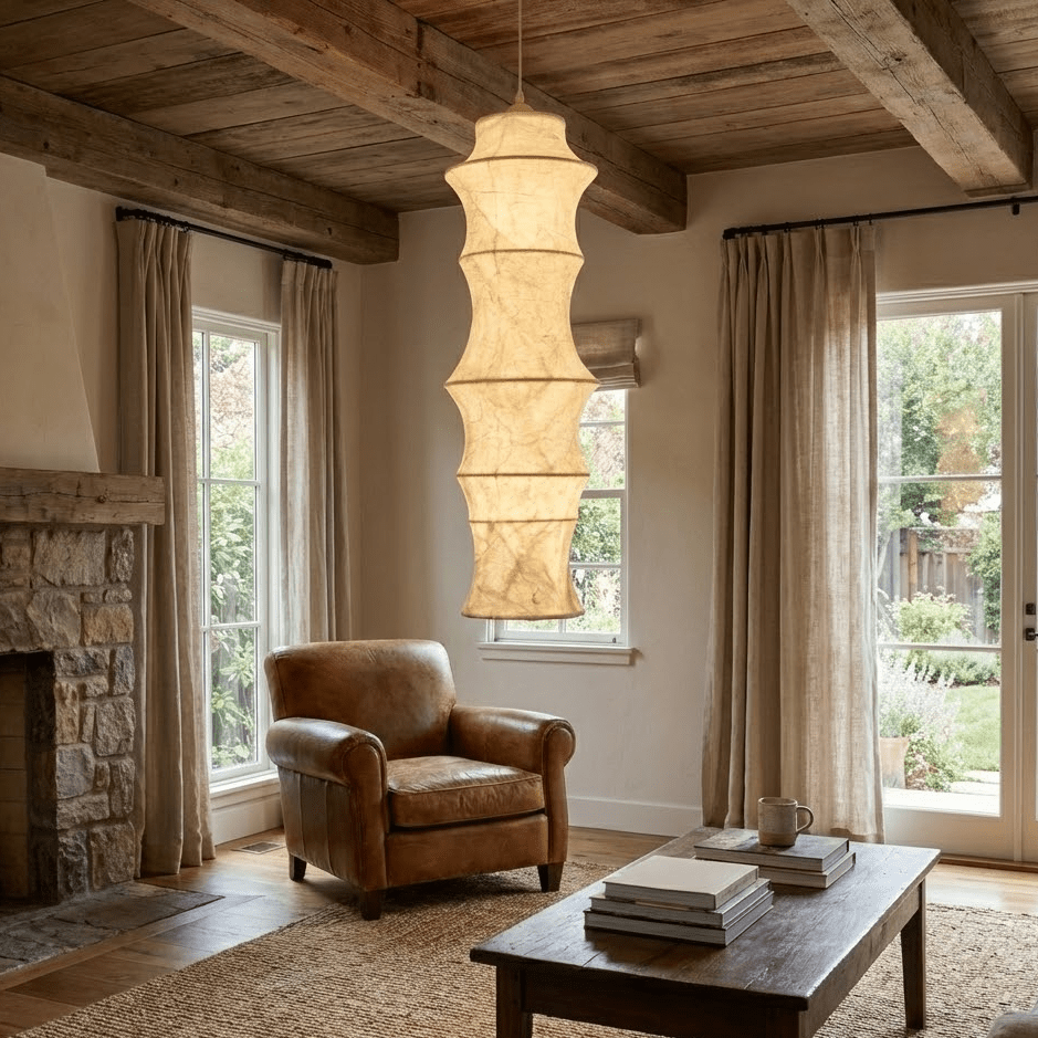 Silvara Cocoon Pendant Light – Handcrafted Mulberry Silk Modern Pendant Lamp