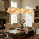 Silvara Fold Linear Pendant Light — Mulberry Silk Sculptural Chandelier