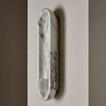 Silvaris Marble Wall Sconce with Opal Glass Globe
