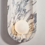 Silvaris Marble Wall Sconce with Opal Glass Globe