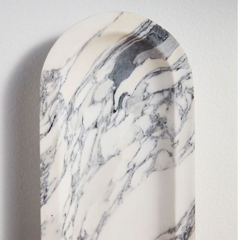 Silvaris Marble Wall Sconce with Opal Glass Globe