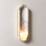 Silvaris Marble Wall Sconce with Opal Glass Globe