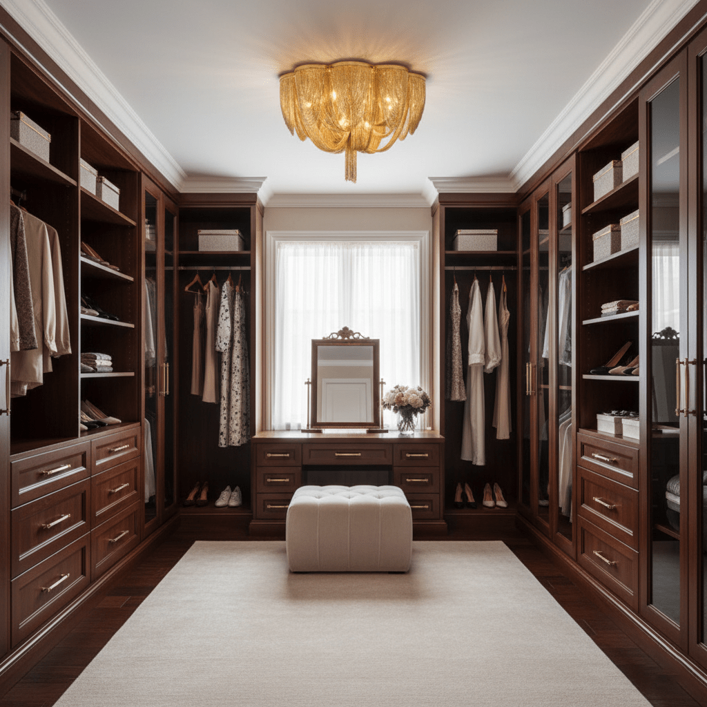 Cascading Chain Tassel Ceiling Light in Silver or Gold