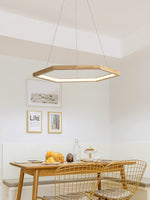 Simple Geometric Wooden Pendant Light