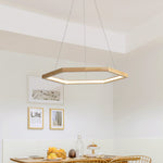Simple Geometric Wooden Pendant Light